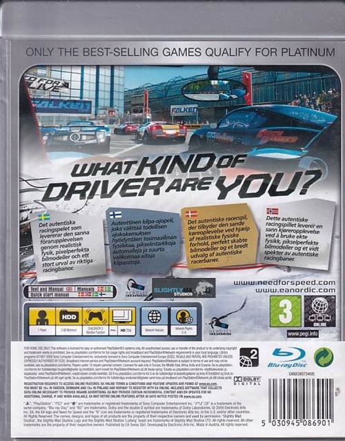 Need For Speed Shift Platinum - PS3 (B Grade) (Genbrug)
